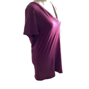 Mossimo Supply Co. Rich Purple V-Neck Short Sleeve Tee Size L thumbnail 2