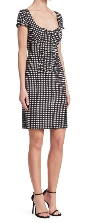 Nanette Lepore Check Me Out Dress Sz. 8 Gingham Full Zip Cottagecore Coquette thumbnail 1