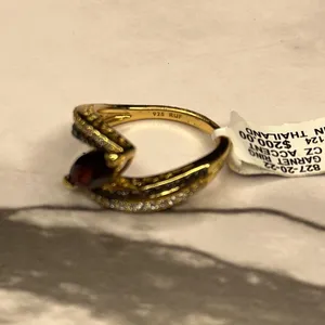 Genuine Garnet Ring Kohls Red/Gold size 7 Gold thumbnail 5