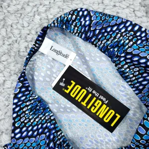 SKIRT ONLY Longitude Swim Coverup Skirt Blue Geometric Dot Size Small Beachwear thumbnail 3
