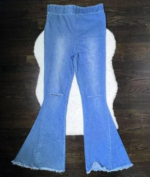 Newbury Kustom Ripped Bellbottom Flare Jeans thumbnail 1