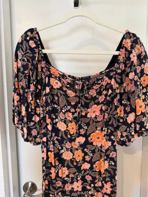 Navy Floral Old Navy Dress thumbnail 2