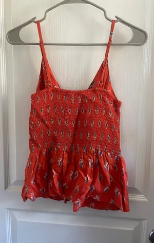 Orange Angie Floral Tank thumbnail 1