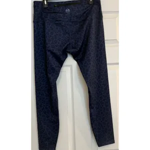 Renwick Women’s Leggings Sz LG Blue Cheetah‎ Print Yoga Pilates Running Gym Bike thumbnail 2