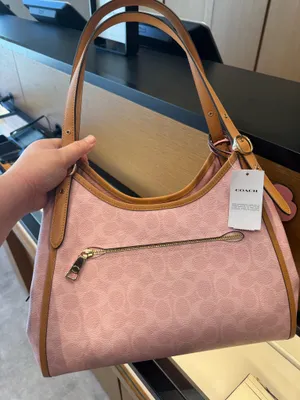 NWT COACH Erin Shoulder Bag In Signature Canvas With Charms CEL13 in powder pink thumbnail 3