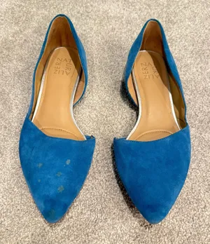 Naturalizer Blue Suede Flats thumbnail 1