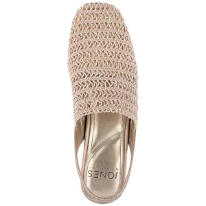 NWT Jones New York Carolton Embroidered Slingback Flats Rose Gold Pink 8.5M thumbnail 4