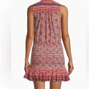 Veronica Beard Cox Paisley Shirred Mini Dress size‎ XS thumbnail 2