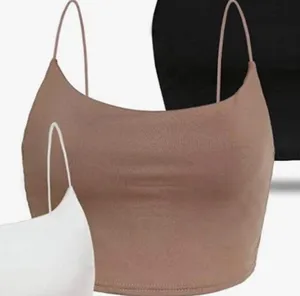 Amazon Amilia Cami Spaghetti Strap Crop Tank Top, Light Brown, Size S, NWOT thumbnail 2