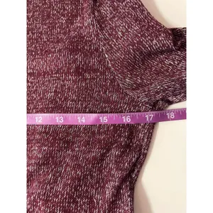 Wet Seal Burgundy Marled Lightweight Knit Open Front Cardigan Size M GUC thumbnail 7
