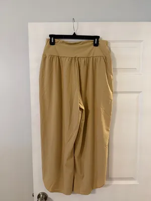 HALARA Tan High-Waist Wide Leg Pull-On Pants size L brand new inseam 24” thumbnail 4