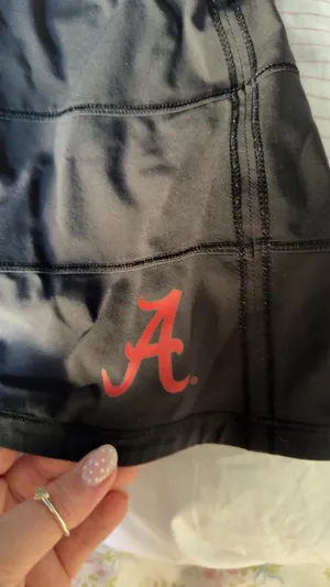 Lululemon Pace Rival Skirt Mid-Rise Black Alabama logo thumbnail 2