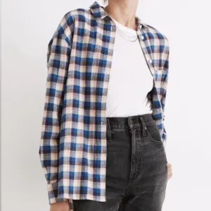 Madewell Flannel Sunday Shirt in Delgany Plaid XXS thumbnail 2