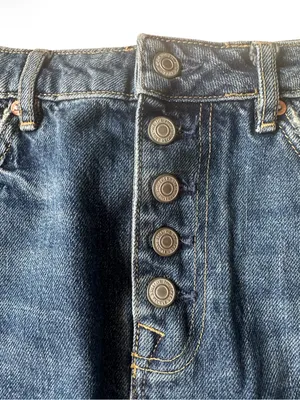 Free People "Harvey" Distressed Denim Mini Skirt thumbnail 6