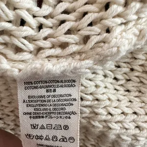 Free People Wouldn't Knit Be Nice L LongLine Ivory open front Cardigan thumbnail 10