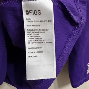 Figs Palmer Ribbed Long-Sleeve Underscrub purple Dark Purple Size Medium thumbnail 6
