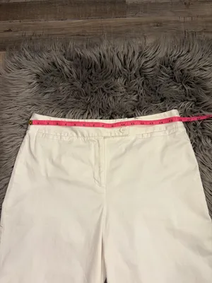 Talbots stretch cotton twill Bermuda length shorts white 10 thumbnail 4