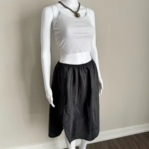 Vintage Warners Lace Half Slip Satin Black XL thumbnail 7