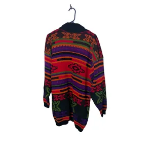 Vintage Hot Cashews‎ Multi Color Geometric Shawl Cardigan Sweater USA Made thumbnail 7