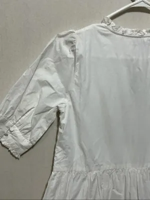 J. Crew White Ruffle Tiered Maxi Dress with Keyhole thumbnail 10