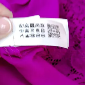 Zara Magenta Purple Floral Lace Bow V-Neck Mini Dress 3373/490/630 XS Coquette thumbnail 8