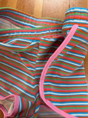 Dippin Daisy’s Girls Club Pink Multi Striped Terry Knit Drawstring Swim Shorts S thumbnail 5