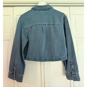 Future Collective NWT blue oversized cropped button down small thumbnail 6