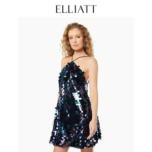 Elliatt Margaret Iridescent Paillette Embellishments Mini Dress Size Small NWT thumbnail 2