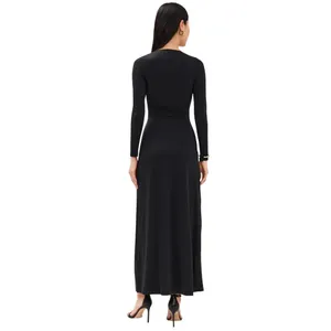 NWT Bardot Women's Remy Embellished Plunge Neck Maxi Knit Dress 59475DB Black 10 thumbnail 3