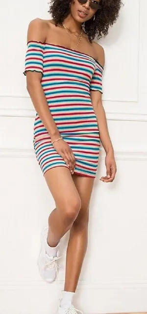NEW Superdown Trisha Mini Dress in Rainbow Size Small‎ thumbnail 1