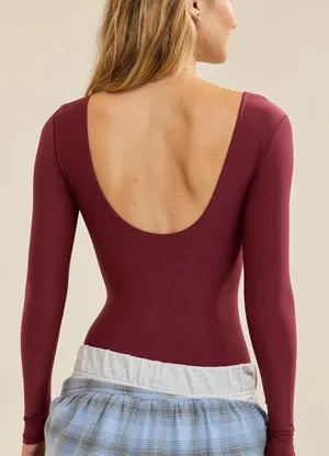 Aerie Smoothez Bodysuit in Berry NWT thumbnail 3