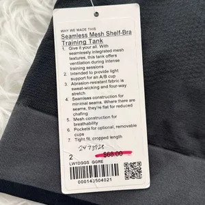 Lululemon Seamless Mesh Supportive Training Tank Top Graphite Grey Size 2 thumbnail 10