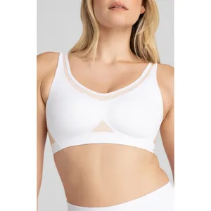 Honeylove CrossFlex Activity Wirefree Bra in white Cloudfuse SMALL thumbnail 2