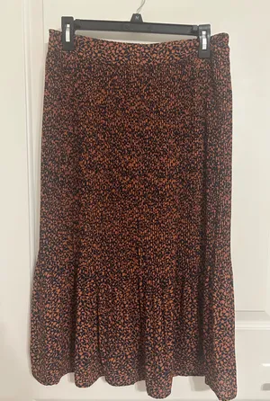 VERO MODA Small navy and brown skirt thumbnail 1