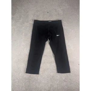 nike womens cropped drawstring leggings capri medium black thumbnail 4