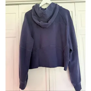 Lululemon half zip scuba hooded crop pullover night sea navy size Xl/xxl thumbnail 5