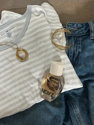 Brandy Melville Blue and White Stripe Shirt thumbnail 1