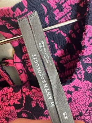 Anthropologie Arielle Maxi Dress Pink and Navy XS thumbnail 5
