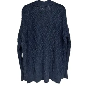 Free People Montana‎ Cable Cardi Black Women's Size Medium thumbnail 2