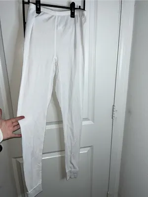 Fruit of the Loom Ladies White Cozy Waffle Knit Winter Warm Thermal Pants NWT S thumbnail 4