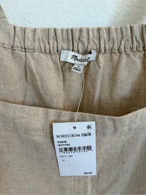 NWT Madewell Linen Blend Tank Natural Beige Medium thumbnail 5