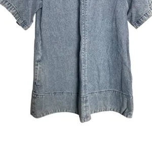 Free People Harlow Blue Denim Short Sleeve Shift A-Line Mini Dress Size XS thumbnail 5