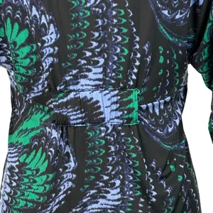 Worthington X-Large Top Abstract V-Neck Knotted Front Stretch Elbow Sleeve Multi thumbnail 5