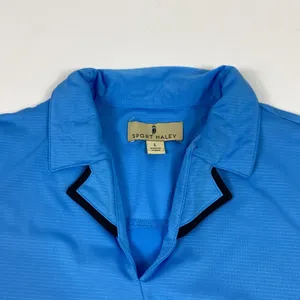 Sport Haley Shirt Womens Large Blue Sleeveless Golf Polo Performance Stretch thumbnail 2