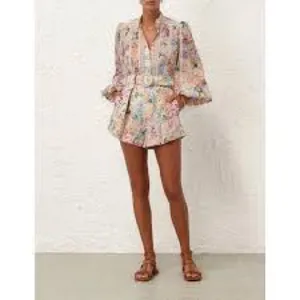 ZIMMERMANN Halliday Tuck belted linen shorts, Size 3 US 10, $649 thumbnail 11