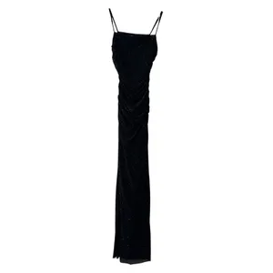 AFRM Jennan Rhinestone Illusion Maxi Dress Mesh Mid Section Black Size M thumbnail 3