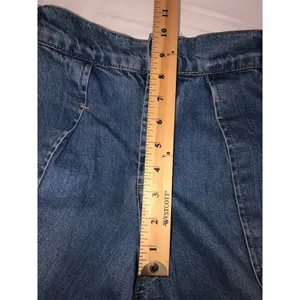 Barrel Jeans XS Low Slung Free People Maeve Oversized Trouser Wide Blue Boho thumbnail 8