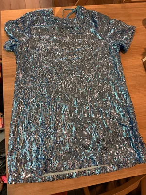 Sparkly Dress Blue Size L thumbnail 1