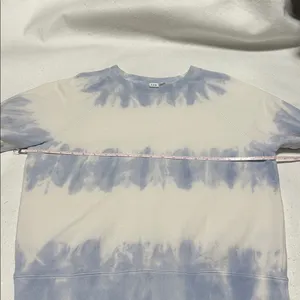 GAP Women's Baby Blue & White Tie-Dye Sweatshirt size M thumbnail 7