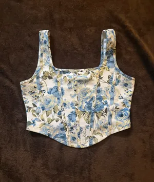 SheIn Blue Floral Tank thumbnail 2